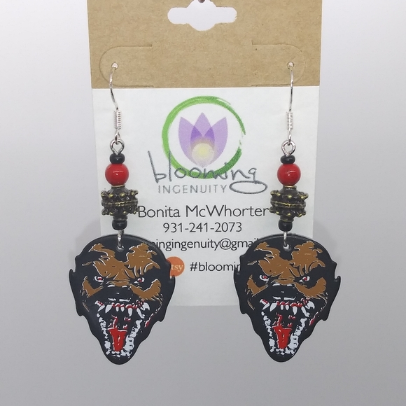 Blooming Ingenuity Jewelry - Guitar Pick Dangle Earrings